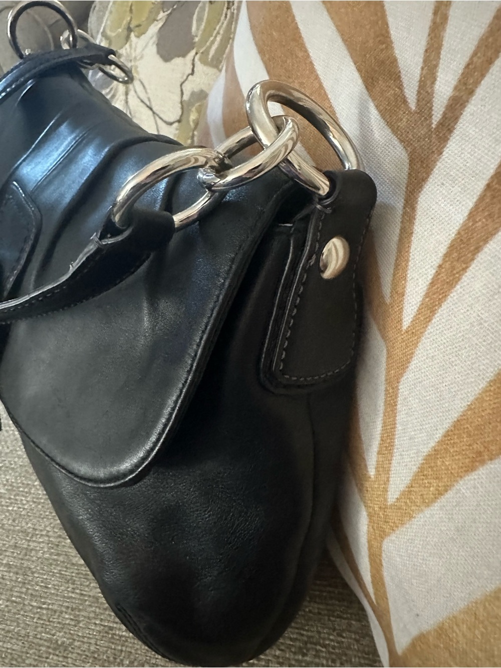 Coach 2012  SoHo F17217 Black Leather Shoulder Bag With Silver Hardware - Picture 11 of 12